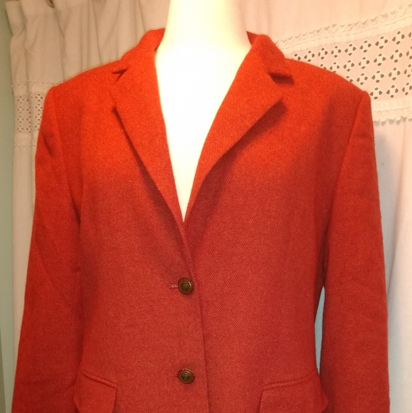 Talbots Jackets & Blazers - Talbots 14 Blazer Jacket Women's Red Wool Cashmere